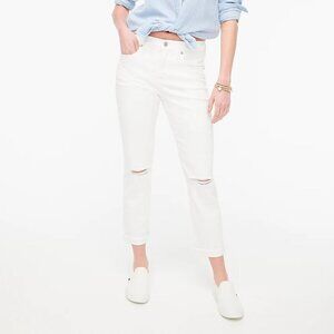 J.Crew White Slim Boyfriend Jean in All-Day Stretch NWT